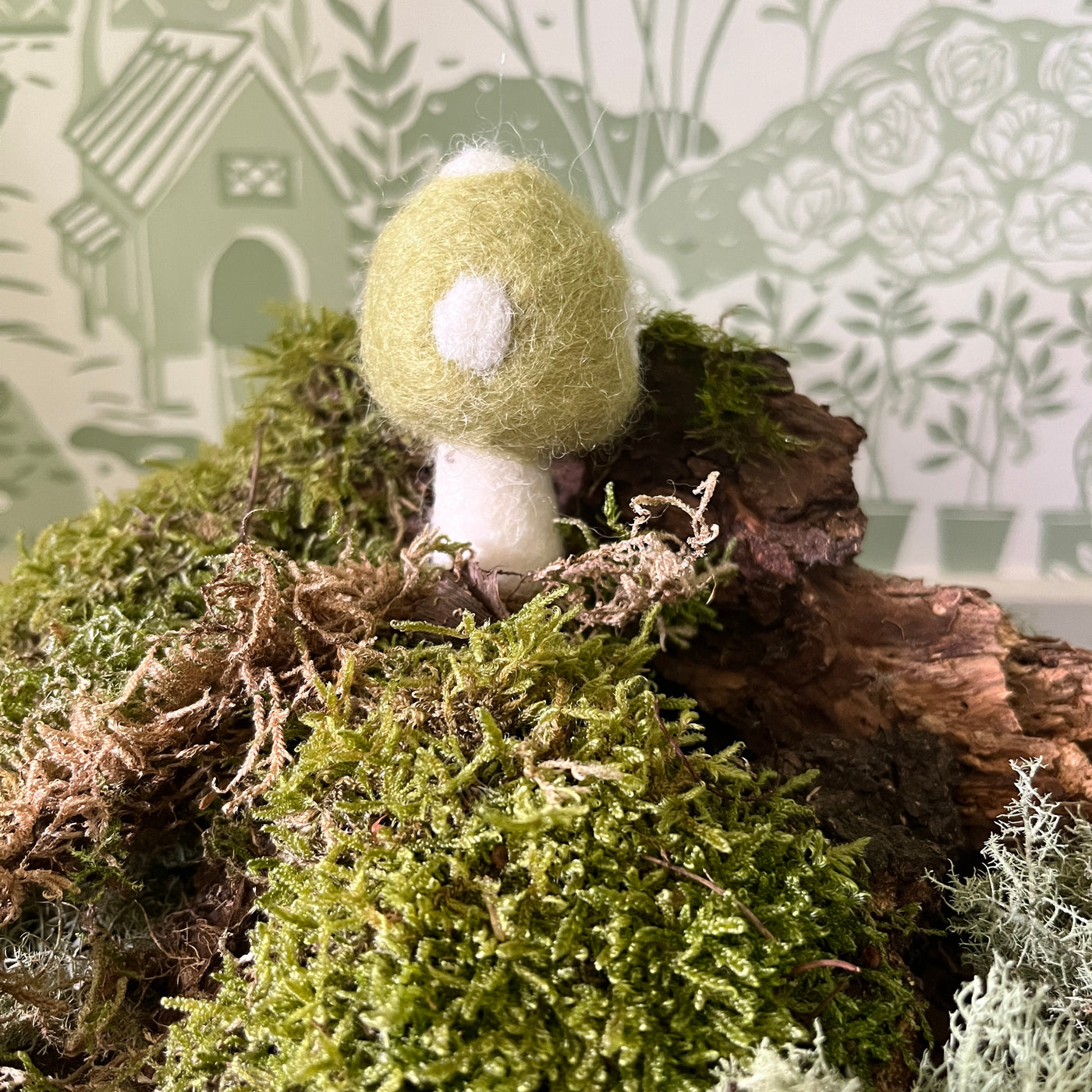Puriri Lane | Felted Toadstool | Woodland Green