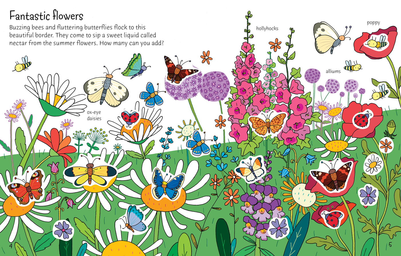 Puriri Lane | Usborne | First Sticker Book | Garden