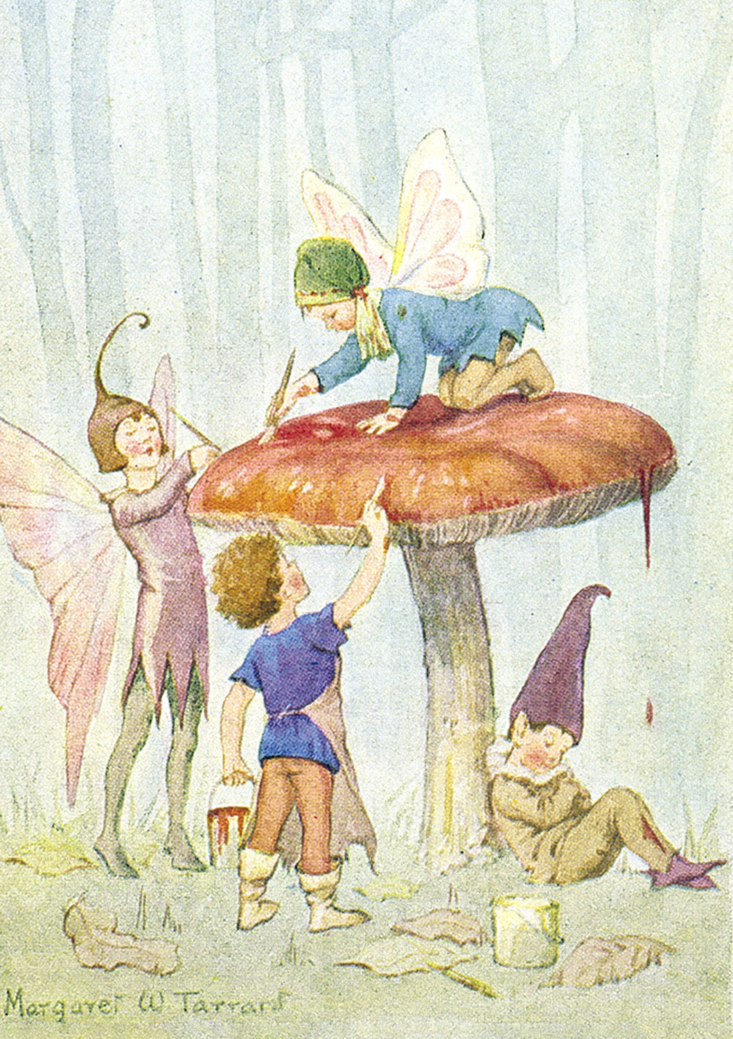 Puriri Lane | Magaret Tarrant | Flower Fairies | Painting Toadstools