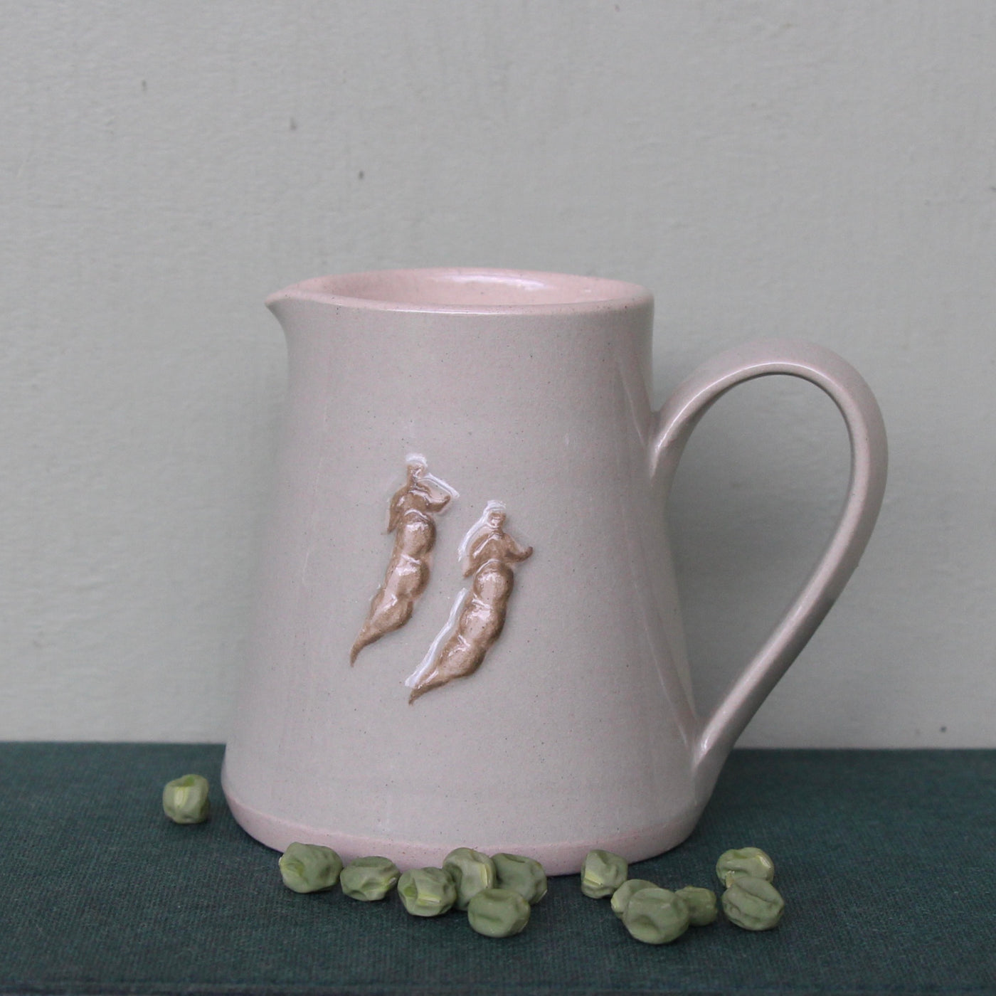 Puriri Lane | Jane Hogben Jug Small | Eau de Nil | Garden Peas