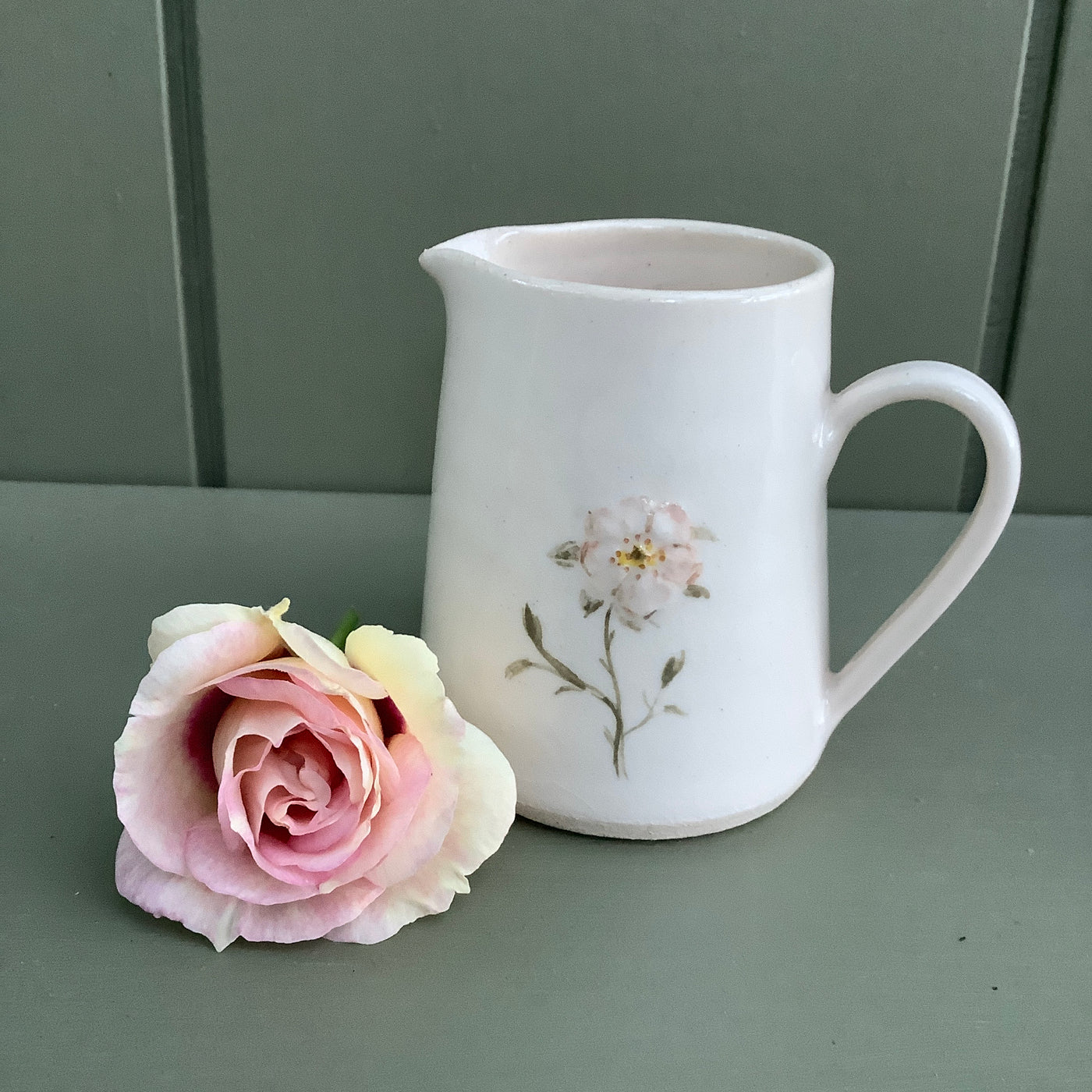 Puriri Lane | Jane Hogben | Tiny Jug | Cream | Rose
