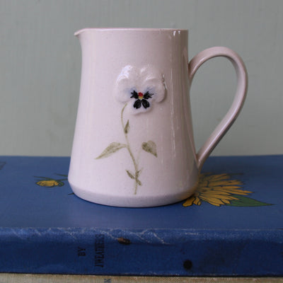 Puriri Lane | Jane Hogben Jug | Small | Cream | Pansy