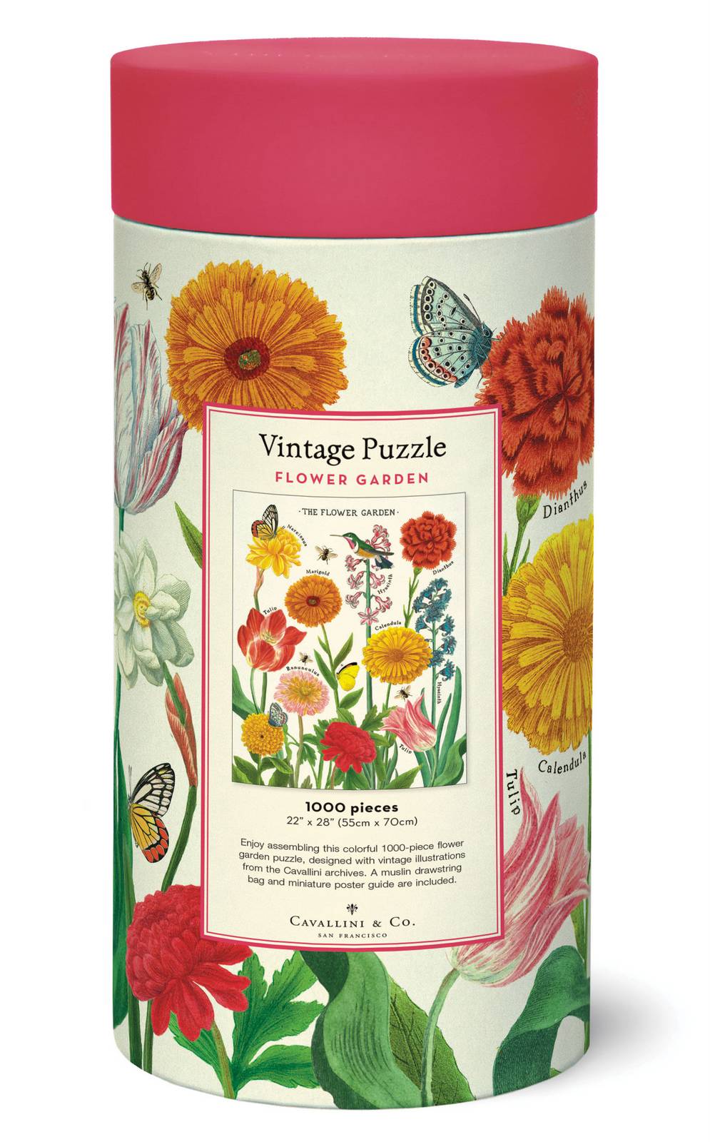 Puriri Lane | The Flower Garden | Cavallini & Co. | 1000 Piece Puzzle