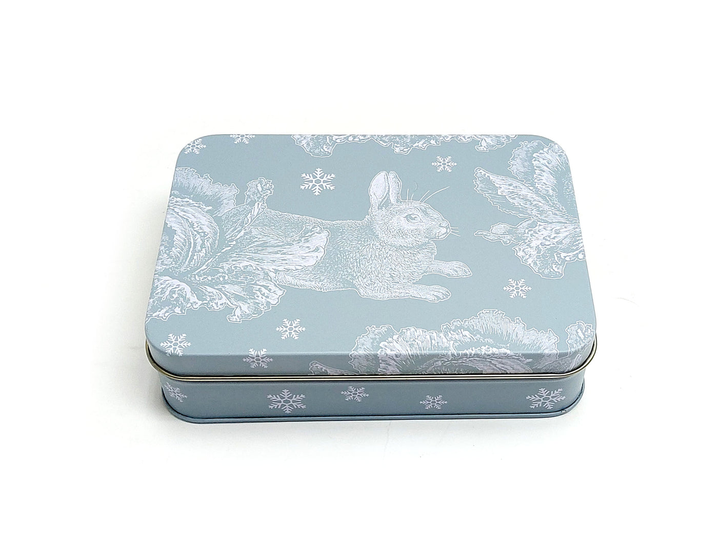 Puriri Lane | Rabbits & Snowflakes | Rectangle tin | Small
