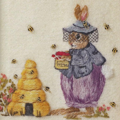 Puriri Lane | Thread Painting | Bunnies In My Garden | Jenny McWhinney