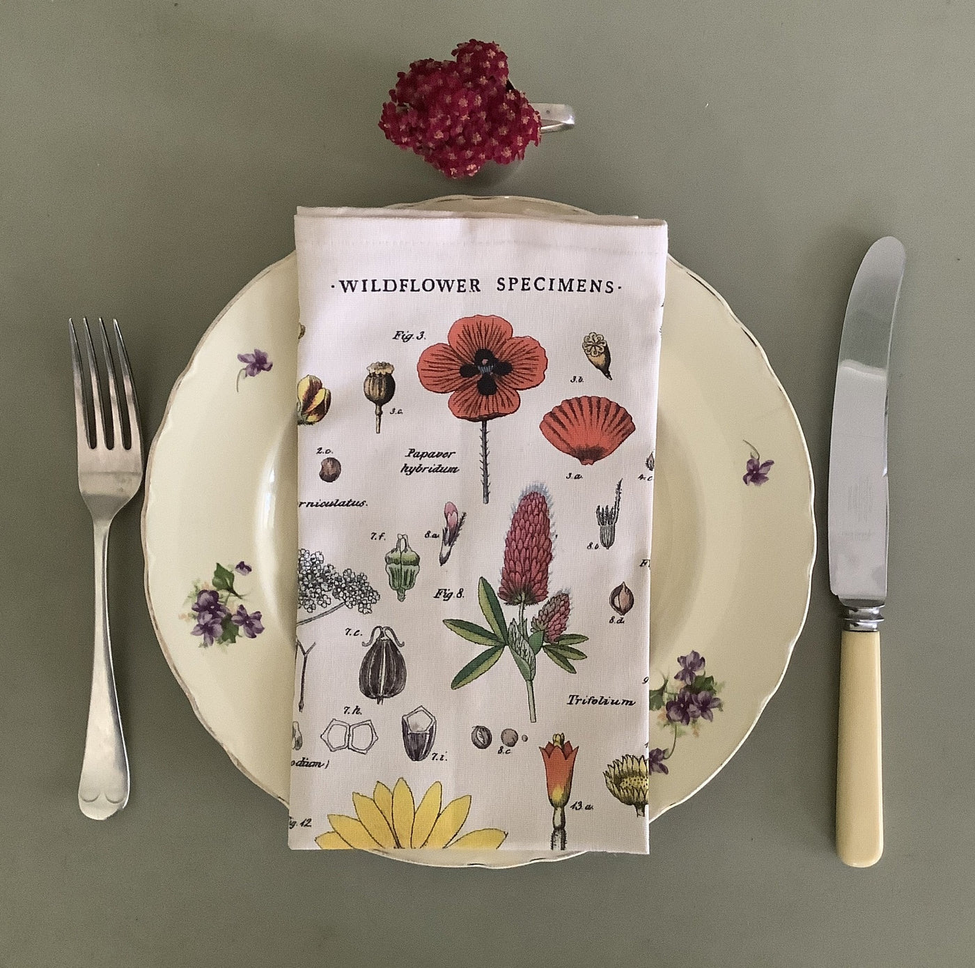 Puriri Lane | Wildflower 100% Cotton Napkins | Cavallini & Co.