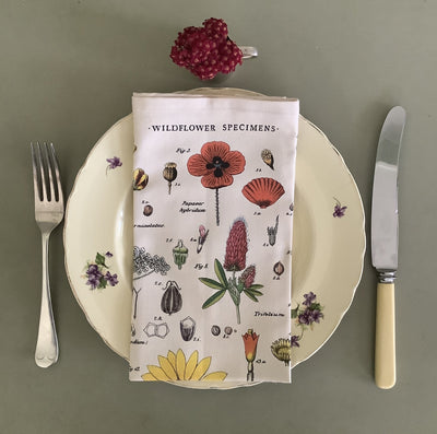 Puriri Lane | Wildflower 100% Cotton Napkins | Cavallini & Co.